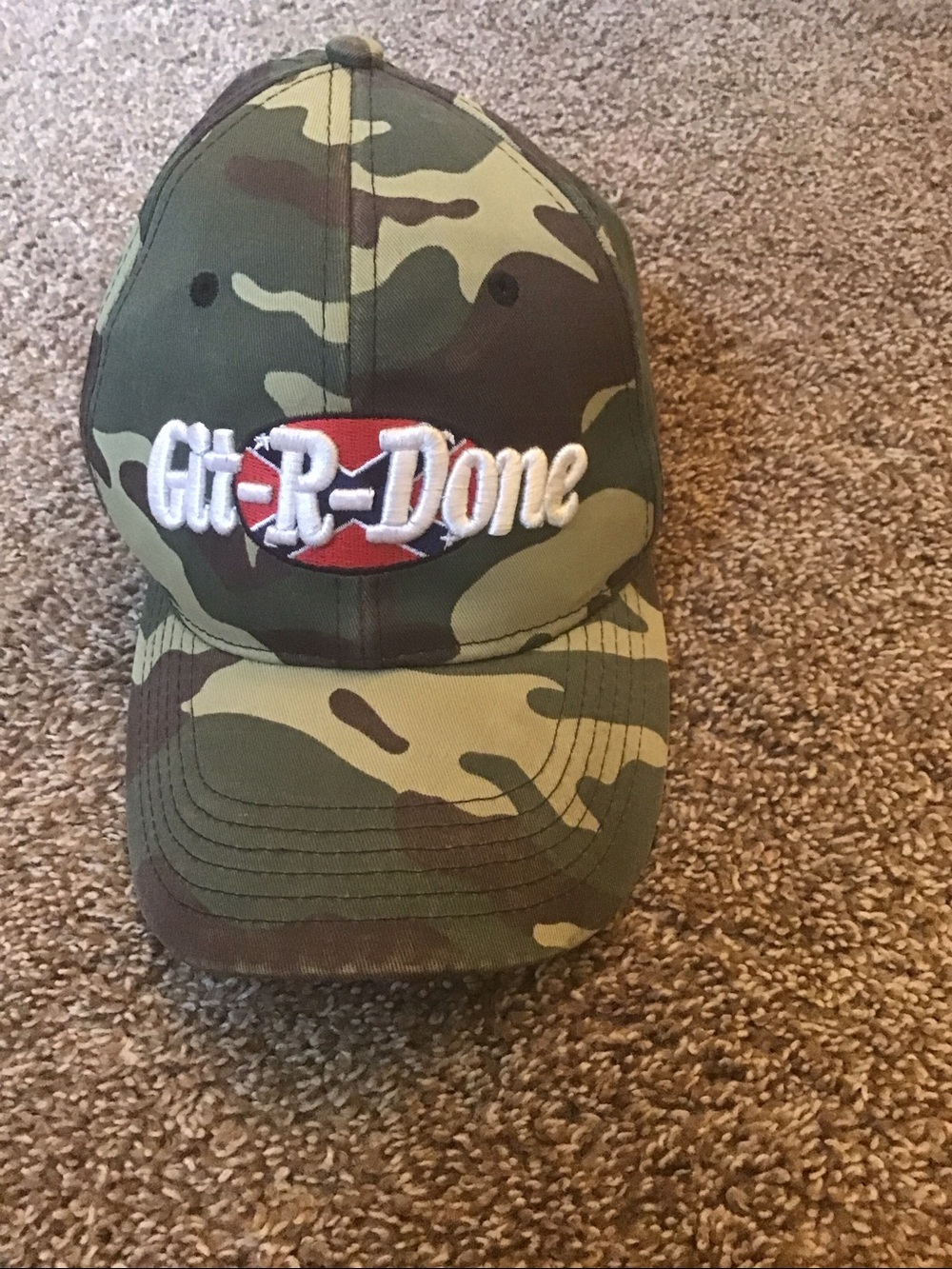 Camouflage ball hat adjustable, one size fits all Confederate flag Git-R-Done - Picture 3 of 7